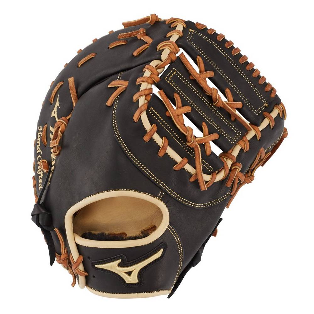 Mens Mizuno Pro Select First Base 12.5" Baseball Catchers Mitt Black Philippines (DIEZXB594)